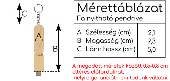 Fa nyitható pendrive